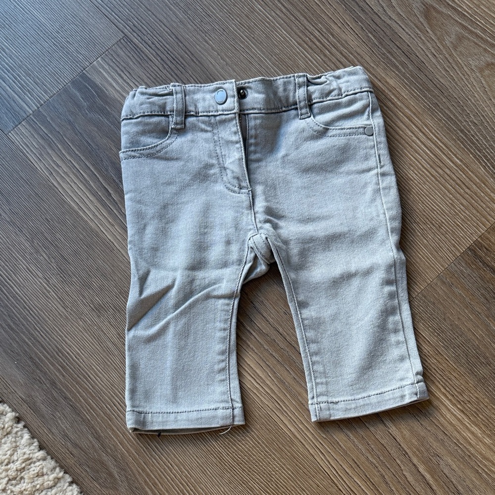 Jacadi baby grey denim jeans - 6 months